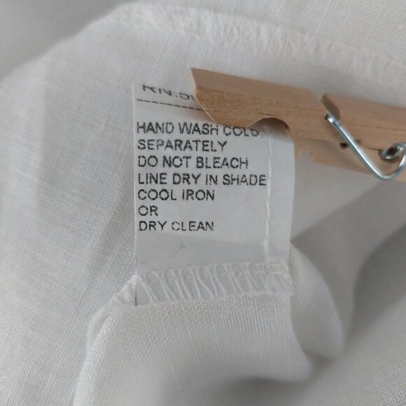 Viola Borghi White Linen Lagenlook Top Medium Oversized Minimalist Boxy Italian - Picture 7 of 13